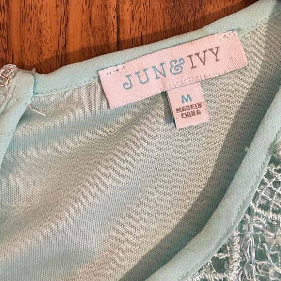 Francesca’s Collections mint colored, sequin mini dress - Picture 3 of 5